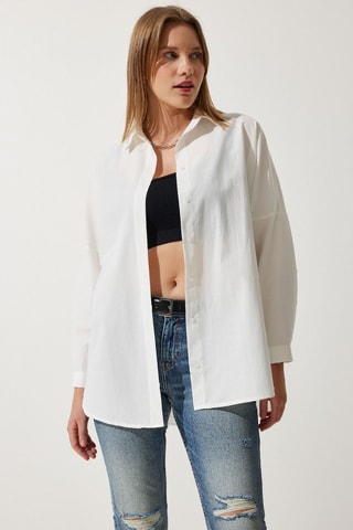 Camicia oversize - Ecrù