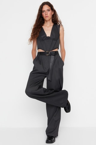 Pantaloni wide legs - Nero