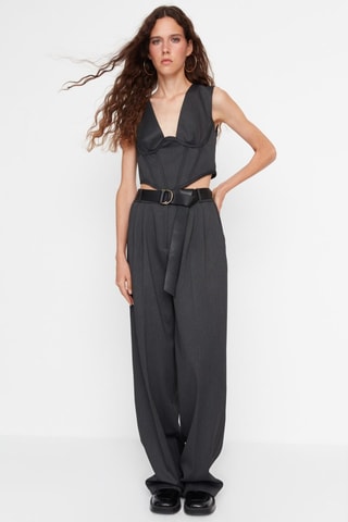 Pantaloni wide legs - Nero