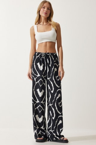 Pantaloni palazzo - Nero e bianco