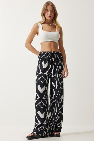 Pantaloni palazzo - Nero e bianco