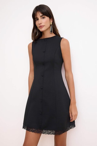 Abito a trapezio - Nero