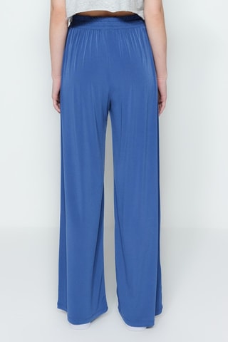 Pantaloni wide legs - Indaco