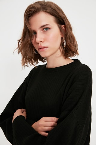 Maglia e pantaloni wide legs - Nero
