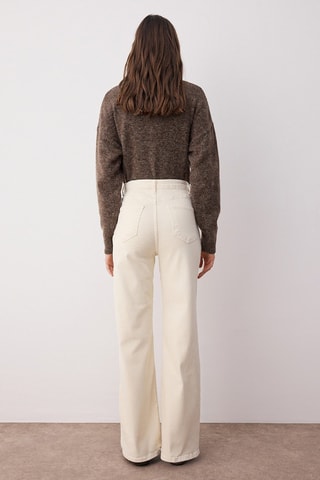 Jeans wide legs - Ecrù