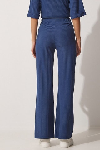 T-shirt e pantaloni wide legs - Indaco
