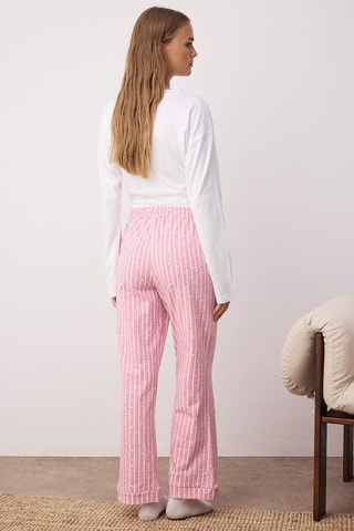 Pantaloni pigiama - Rosa e bianco
