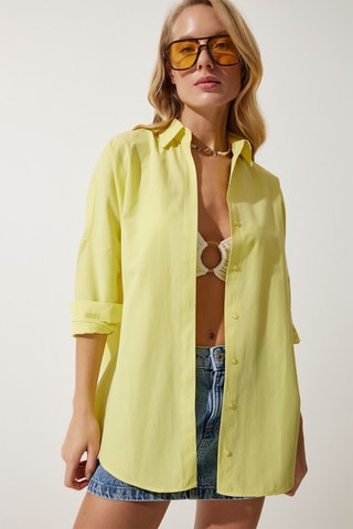 Camicia oversize - Giallo chiaro