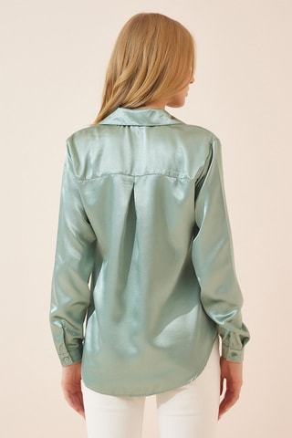 Camicia regular - Verde acqua