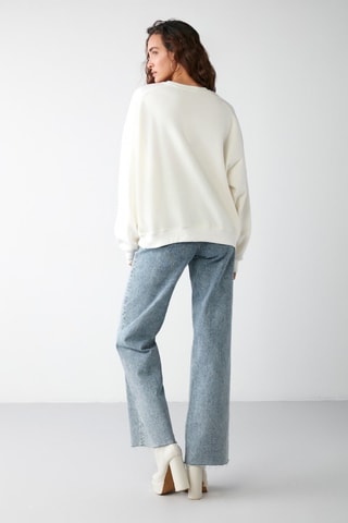 Sweat oversize - Preto - Branco