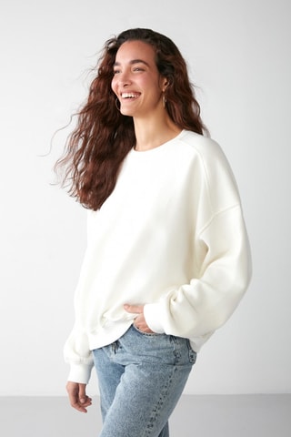 Sweat oversize - Preto - Branco