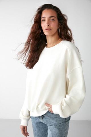 Sweat oversize - Preto - Branco