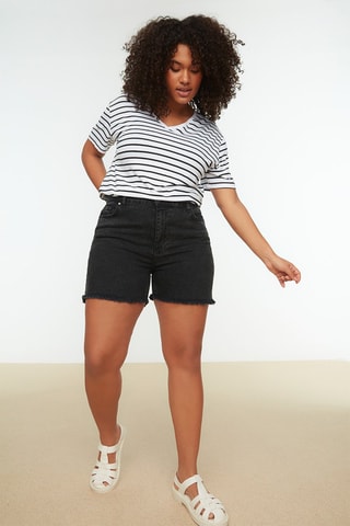 Shorts in jeans - Nero