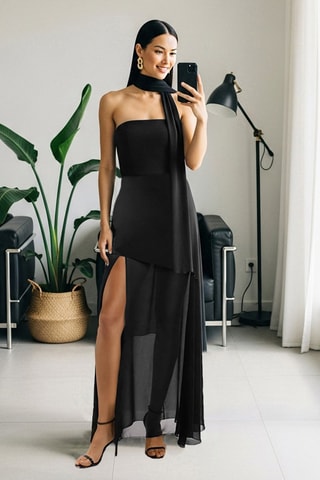 Abito bustier - Nero