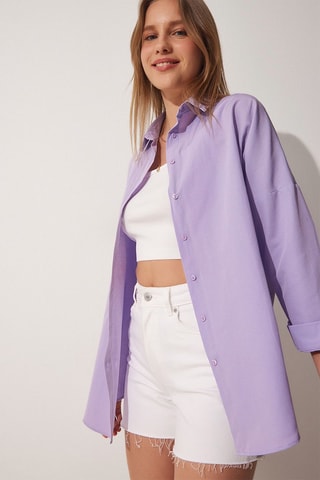 Camicia oversize - Viola