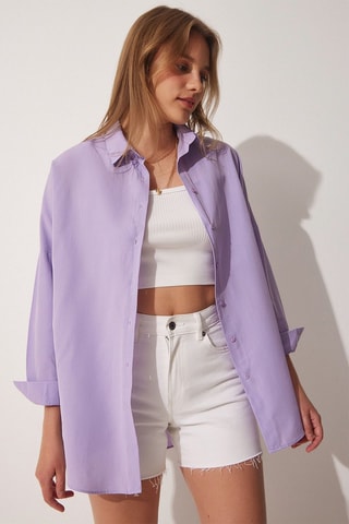 Camicia oversize - Viola
