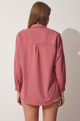 Camicia oversize - Rosa scuro