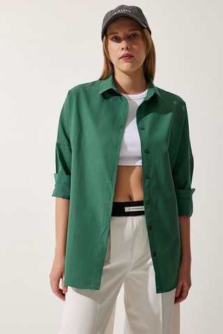Camicia oversize - Verde