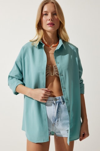 Camicia oversize - Verde