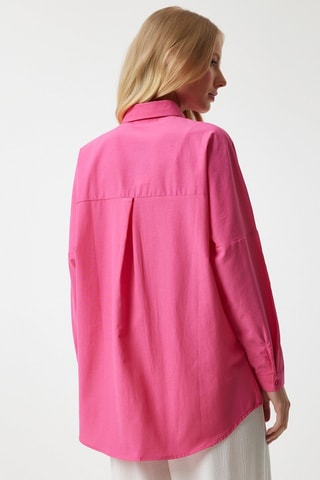 Camicia oversize - Rosa scuro