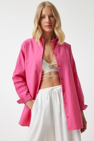 Camicia oversize - Rosa scuro