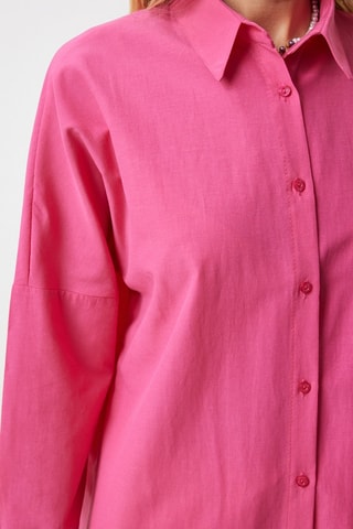 Camicia oversize - Rosa scuro