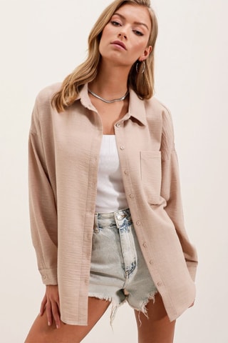 Camicia in lino - Beige