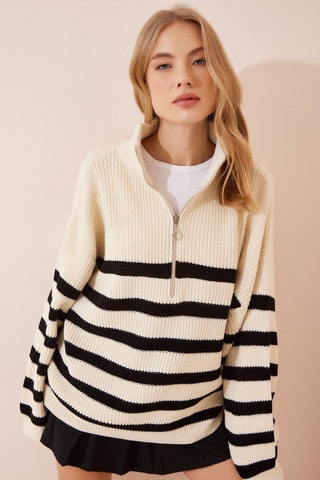 Maglia in lana - Bianco e nero