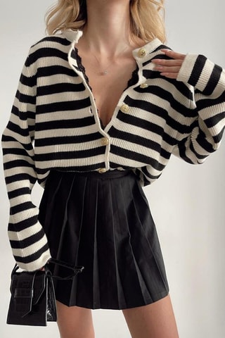 Cardigan - Nero e beige