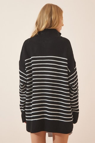 Maglia oversize in lana - Nero e bianco