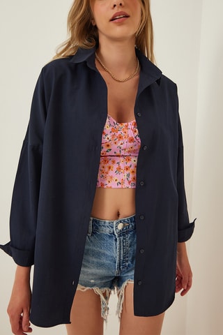Camicia oversize - Navy