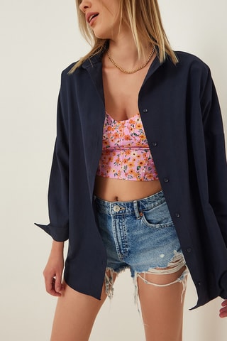Camicia oversize - Navy