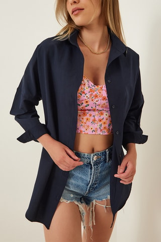 Camicia oversize - Navy
