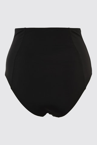 Slip bikini a vita alta - Nero