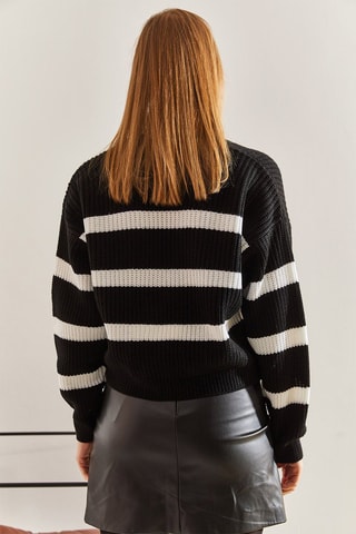 Cardigan - Nero e ecrù