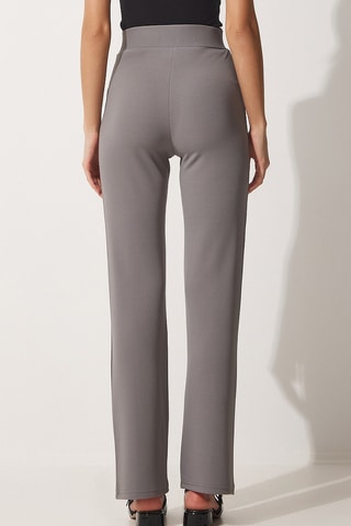 Pantaloni a vita alta - Grigio