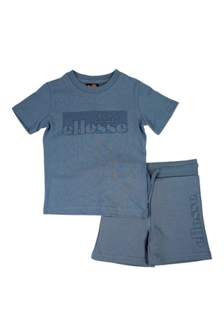 Pack de 2 t-shirts e calções - Branco e azul - Azul e branco