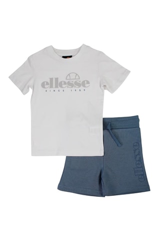 Pack de 2 t-shirts e calções - Branco e azul - Azul e branco