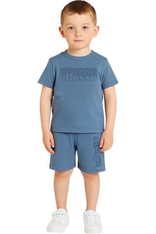 Pack de 2 t-shirts e calções - Branco e azul - Azul e branco