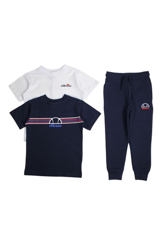 Pack de 2 t-shirts e 2 calças de treino - Azul-marinho e branco - Branco e azul-marinho