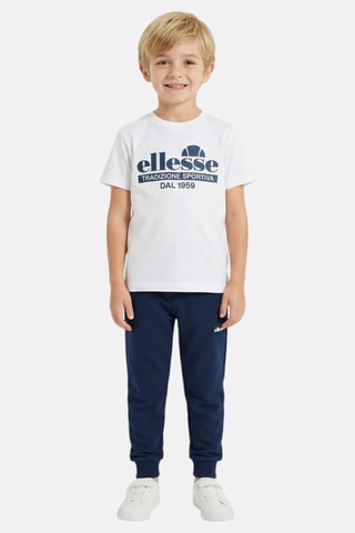 2 t-shirts e calças de treino - Branco e azul-marinho