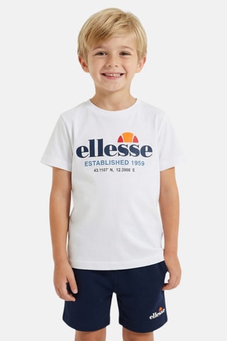 2 t-shirts e calções - Branco e azul-marinho