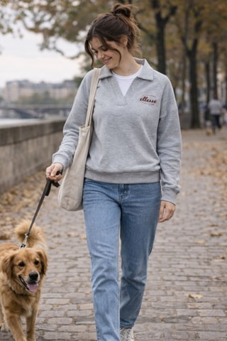 Sweat com capuz  - Cinzento
