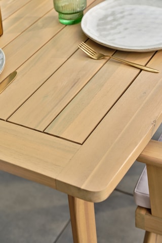 Mesa de jardim em acácia Liso - 220 x 100 x 75 cm
