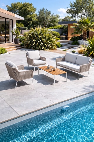 Conjunto de jardim em teck Orella - 5 lugares