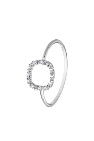 Anel - Prata e diamantes