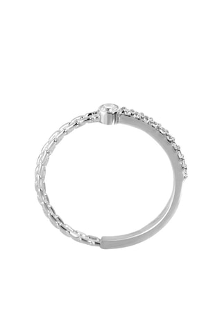 Anel - Prata e diamantes