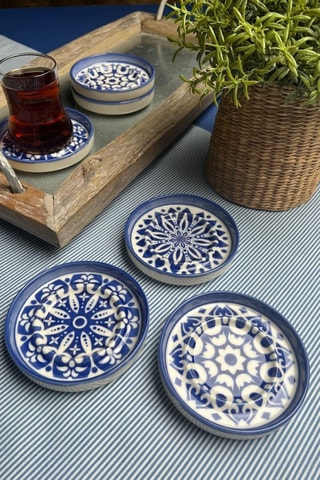 6 Porseleinen Schoteltjes - 10 x 10 x 1,5 cm