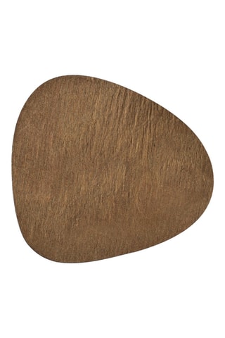 4 Walnoothouten Placemats - 33 x 45 cm - Bruin