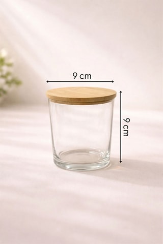 2 Bewaarpotten met Bamboe Deksels - 350 ml